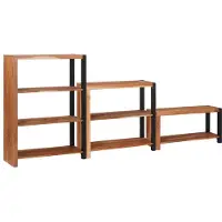 vidaXL Étagère 3 pcs Marron 80 x 30 x 110 cm Bois d'acacia massif