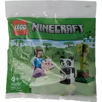 LEGO Minecraft Polybag 30672 Steve mit Baby-Panda – Suesses Mini-Set fuer Fans & Sammler 35 Teile (30672, Minecraft)