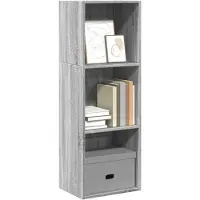 vidaXL Bibliothèque sonoma gris 40x30x114 cm bois d'ingénierie