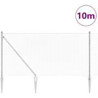 vidaXL Clôture en fil barbelé , 10 x 1 mètre, acier galvanisé, argenté