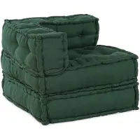 vidaXL Ensemble de canapés modulaires, revêtus en tissu vert, 210 x 140 x 56 cm