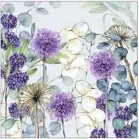 Ambiente 20 SERVIETTES PAPIER FLEURS PLANTES LUNAIRES 33CM