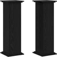 vidaXL Support de Plante Chêne noir 33 x 33 x 100 cm Bois d'ingénierie