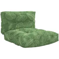 vidaXL Coussins de palette lot de 2 motif de feuilles tissu