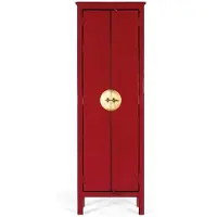 GINER Y COLOMER Armoire Dara en bois de manguier, 180 cm x 60 cm x 35 cm,