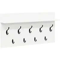 vidaXL Porte-manteau mural Blanc 80 x 40 x 12 cm Bois d'ingénierie