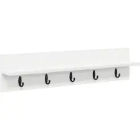 vidaXL Porte-manteau mural Blanc 80 x 10.5 x 18 cm Bois d'ingénierie