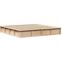 vidaXL Cadre de lit Marron 200 x 200 cm Pin massif