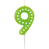 Amscan Europe Gmbh Bougie Chiffre 9 Dots & Stripes