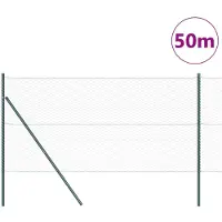 vidaXL Clôture hexagonale à fixer au sol, 50 x 1,2 m, acier revêtu de PVC
