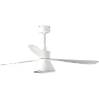 Faro Amelia - ventilateur de plafond - Ø 132 x 26 cm - 6 vitesses - 20W LED dimmable inclus - inclus télécommande avec minuterie - blanc