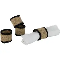 J-Line Set De 4 Ronds De Serviette En Herbes Marines