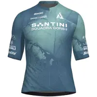 Santini Squadra Corse 2025 Short Sleeve Jersey Vert 2XL Homme