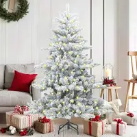 vidaXL Sapin De Noël Artificiel À Branches Articulées Blanc 150 Cm Pvc