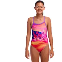 Funkita Single Strap One Piece Swimsuit Rose 12 Years Fille