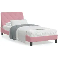 vidaXL Cadre de lit sans matelas rose 80x200 cm velours