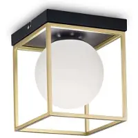 Ideal Lux plafonnier Lingotto laiton, noir 198132