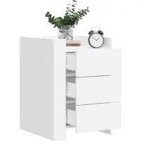 vidaXL Table de chevet blanc 45x50x65 cm bois d'ingénierie