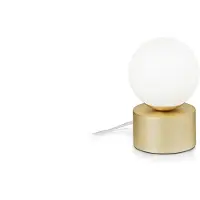 Ideal Lux Lampe de bureau contemporaine Perlage métal laiton 1 lumière G9 3W 3000K