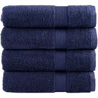 vidaXL Essuie-mains de qualité supérieure SOLUND 4 pcs bleu marine