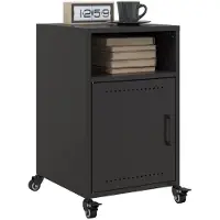 vidaXL Tables de chevet 2 pcs noir 36x39x59 cm acier