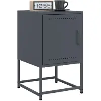 vidaXL Tables de chevet 2 pcs anthracite 36x39x60,5 cm acier