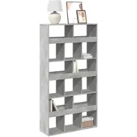 vidaXL Bibliothèque gris béton 100x33x187,5 cm bois d'ingénierie