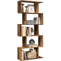 vidaXL Étagère séparatrice de pièce à 5 niveaux vieux bois 70x24x161cm