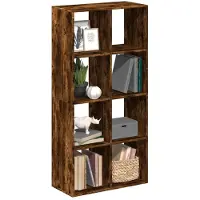 vidaXL Étagère séparatrice de pièce chêne fumé 69,5x29x137,5 cm