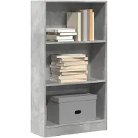 vidaXL Bibliothèque gris béton 60x24x109 cm bois d'ingénierie
