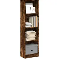 vidaXL Bibliothèque chêne fumé 40x24x143 cm bois d'ingénierie