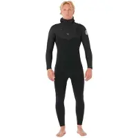 Rip Curl Dawn Patrol 6/4 Mm Long Sleeve Chest Zip Hooded Neoprene Suit Noir MS Homme