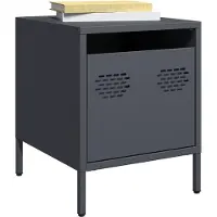 vidaXL Tables de chevet 2 pcs anthracite 35x39x43,5 cm acier