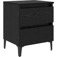 vidaXL Cabinet de chevet Chêne noir 40 x 35 x 50 cm Bois d'ingénierie