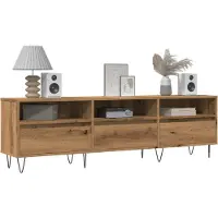 vidaXL Armoire TV imitation vieux bois 150x30x44,5 cm Matériau dérivé du bois