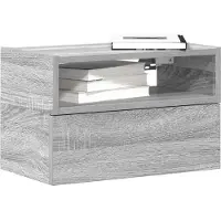 vidaXL Tables de chevet murales 2 pcs sonoma gris 45x26x28,5 cm