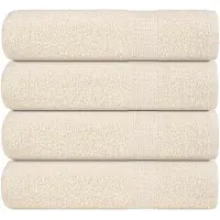 vidaXL Essuie-mains 4 pcs crème 50x100 cm 360 g/m² 100% coton