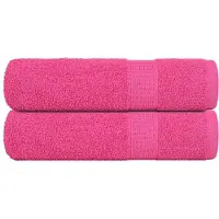 vidaXL Essuie-mains 2 pcs rose 50x100 cm 360 g/m² 100% coton