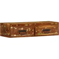 vidaXL Armoire TV murale 80x30x19 cm Vieux bois massif