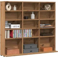 vidaXL Étagère à CD Chêne Artisan 100x23x89,5 cm Matériau dérivé du bois
