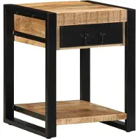 vidaXL Table d'appoint 40x40x50 cm bois massif de manguier brut