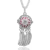 Eurowebbiz Collier avec Bola de grossesse fleur attrape-rêves grelot rose