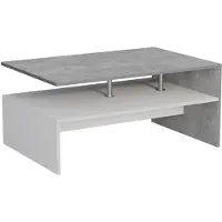 Vicco Table basse Amato Béton/blanc 90x52.6cm, Model 57831