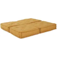 vidaXL Ensemble de canapés modulaires, 2 pièces, revêtement en tissu, jaune, 140 x 70 x 36 cm