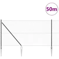 vidaXL Clôture hexagonale avec poteaux, 50 x 1,2 m, acier revêtu de PVC