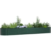 vidaXL Potager surélevé vert 400 x 80 x 44 cm Acier