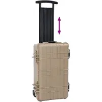 vidaXL Étui rigide Couleur sable 56 x 35 x 23 cm Polypropylène et ABS