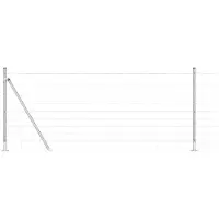 vidaXL Clôture en fil de fer soudé avec socle en béton, 25 x 1 m, treillis argenté