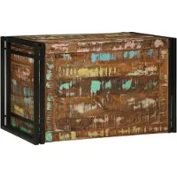 vidaXL Boîte de rangement marron et noir 80 x 50 x 50 cm Vieux bois