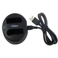 VHBW Chargeur USB double compatible avec Sony Alpha NEX-3KS, NEX-3DW, NEX-3K, NEX-3N, NEX-3NL caméra caméscope action-cam + témoin de charge 8,4 V